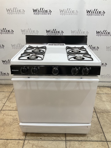 [100197] Hotpoint Used Natural Gas Stove 30inches (White/Black) 