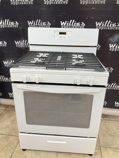 [100182] Whirlpool Used Natural Gas Stove 30inches (White) 