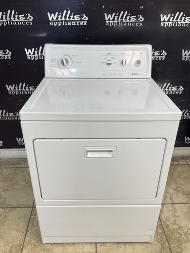[100204] Kenmore Used Electric Dryer 220volts (30 AMP) 27inches {3 prong} (White) 