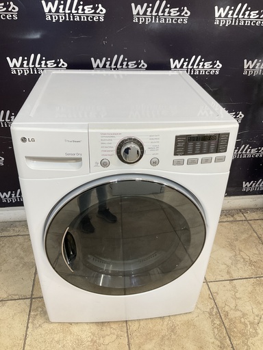 [100235] Lg Used Electric Dryer 220volts (30 AMP) 27inches {no cord} (white) 