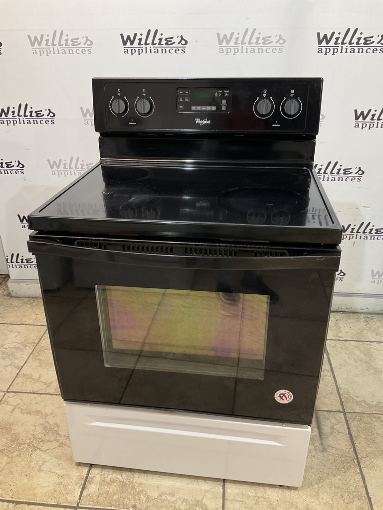 Whirlpool Used Electric Stove 220volts (40/50 AMP) 30inches {3 prong} (Black) 