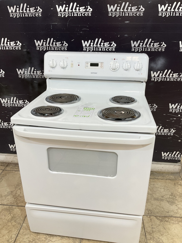 Hotpoint Used Electric Stove 220volts (40/50 AMP) 30inches {no cord} (White) 