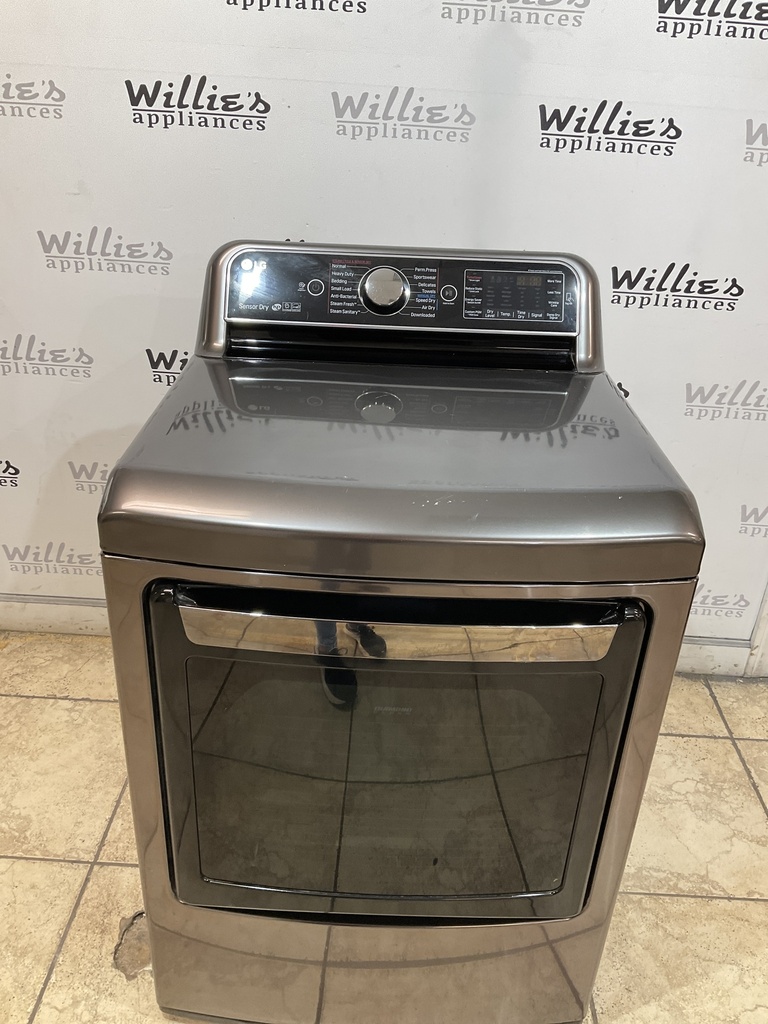 Lg Used Electric Dryer 220volts (30 AMP) 27inches {3 prong} (Dark Grey)