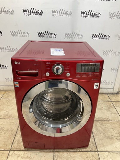 [100311] Lg Used Washer Front-load 27inches (Red) 
