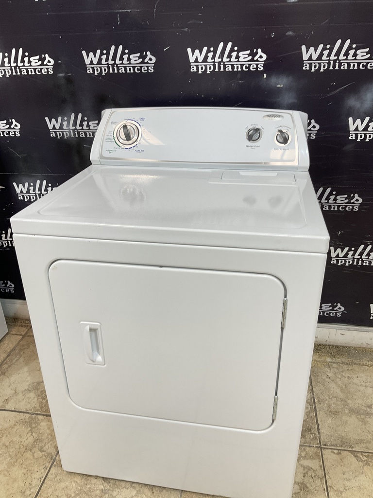 Whirlpool Used Electric Dryer 220volts (30 AMP) 29inches {no cord} (White)