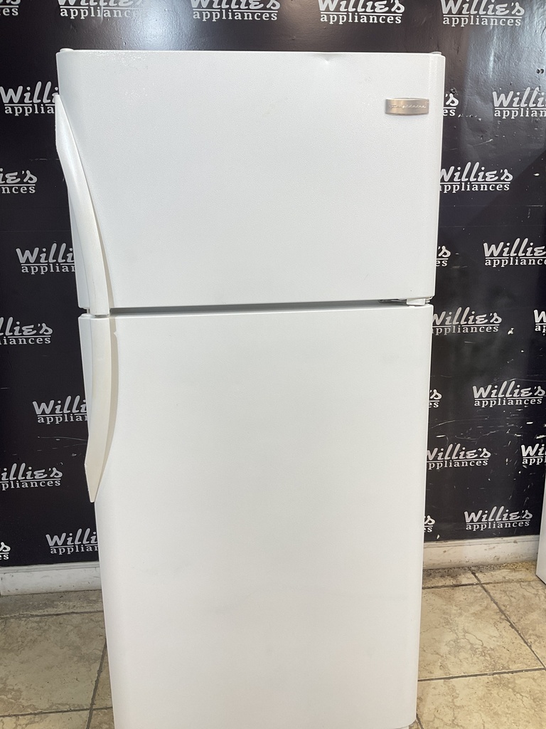 Frigidaire Used Refrigerator Top and Bottom 30x65 1/2” (White) 