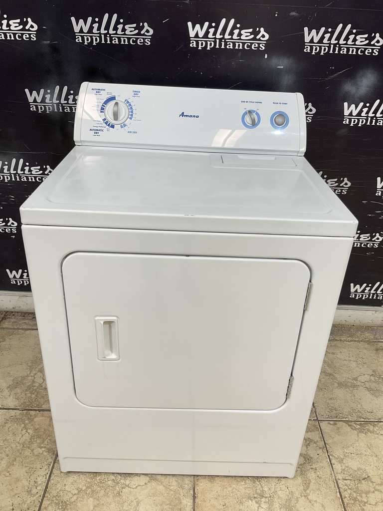 Amana Used Electric Dryer 220volts (30 AMP) 29inches {3 prong} (White)