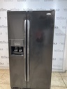 Whirlpool Used Refrigerator Side by Side 36x69 1/2” (Black) 