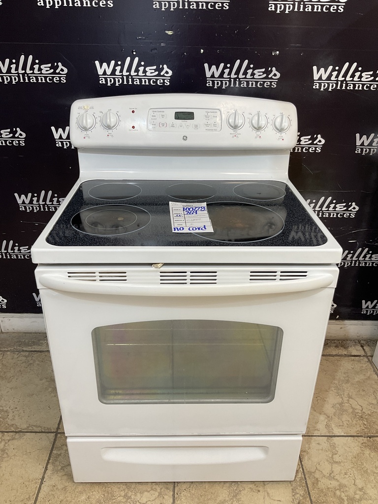 Ge Used Electric Stove 220volts (40/50 AMP) 30inches {no cord} (White) 