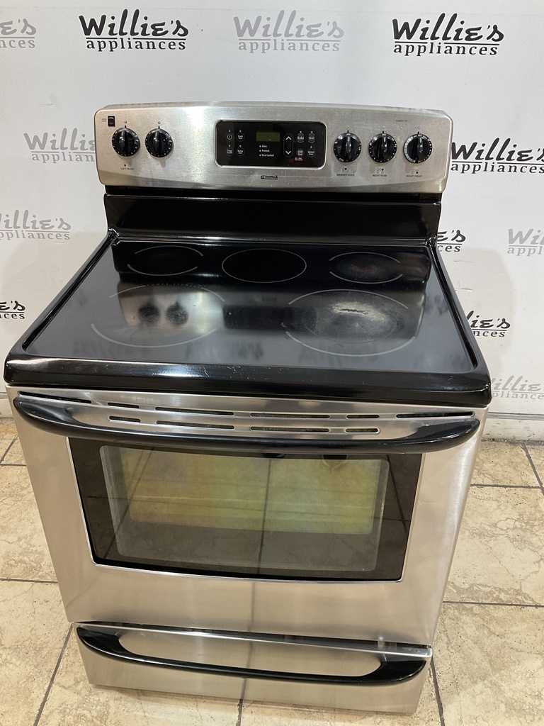 Kenmore Used Electric Stove 220volts (40/50 AMP) 30inches {no cord} (Stainless steel) 