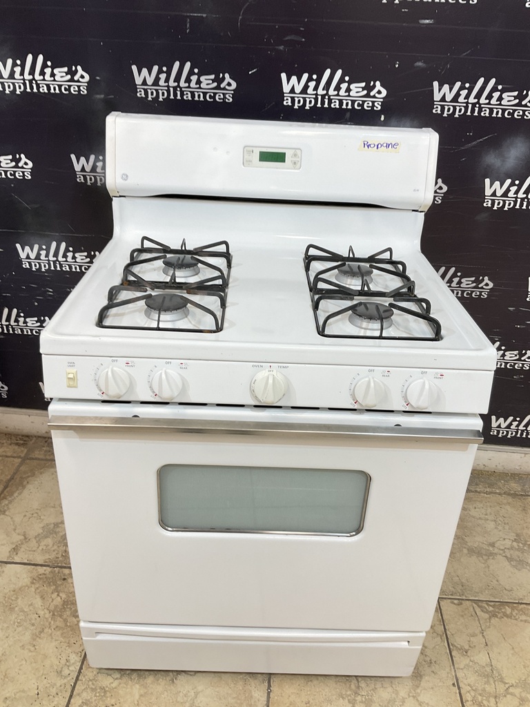 Ge Used Gas Propane Stove 30inches (White) 