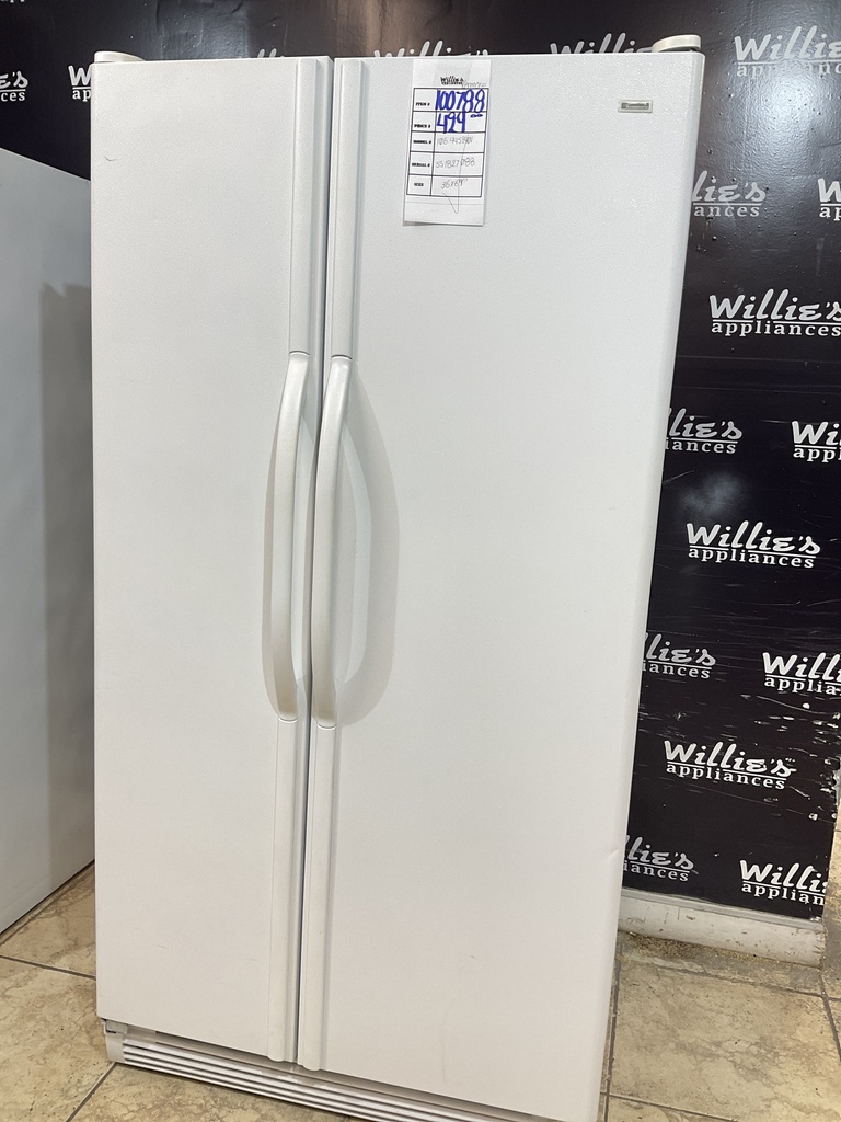 Kenmore Used Refrigerator Side by Side 36x69 1/2” (White) 
