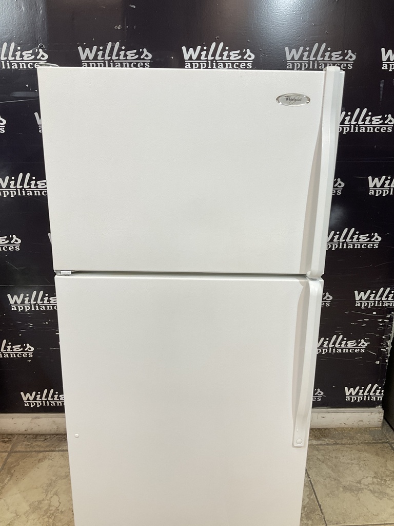 Whirlpool Used Refrigerator Top and Bottom 28x62 1/2” (White) 
