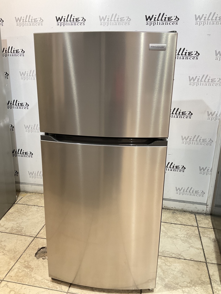 Frigidaire Used Refrigerator Top and Bottom 28x60 (Stainless Steel) 