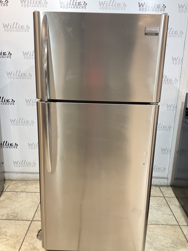 Frigidaire Used Refrigerator Top and Bottom 30x66” (Stainless Steel) 