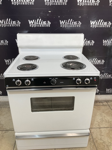 [100878] Ge Used Electric Stove 220volts (40/50 AMP) 30inches {no cord} (White) 