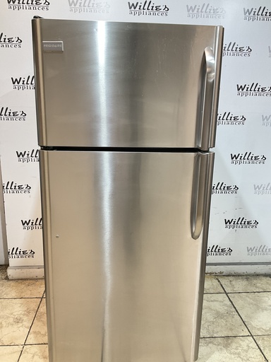 [100902] Frigidaire Used Refrigerator Top and Bottom 30x66 (Stainless Steel) 