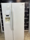Ge Used Refrigerator Side by Side Counter Depth 36x69 1/2” (White) 