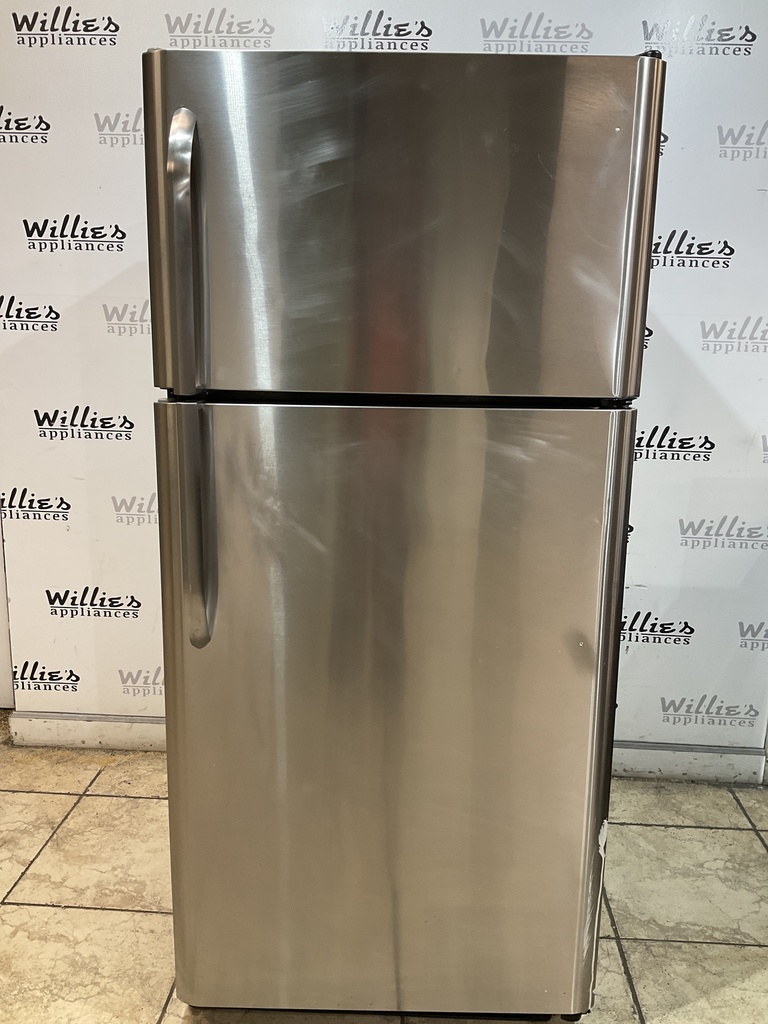 Frigidaire Used Refrigerator Top and Bottom 30x66 (Stainless Steel) 