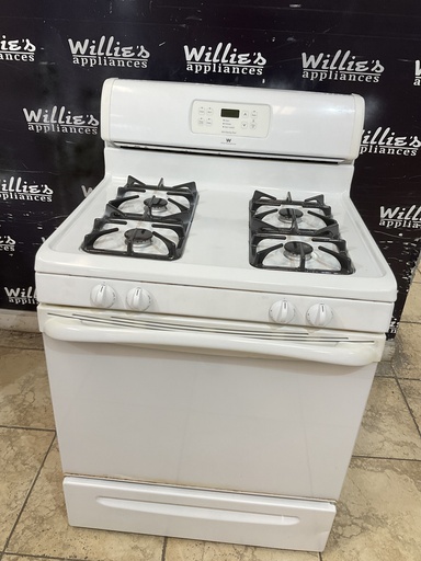 [101065] White Westinghouse Used Natural Gas Stove 30inches (White) 