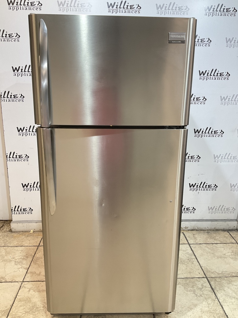 Frigidaire Used Refrigerator Top and Bottom 30x66 (Stainless Steel) 