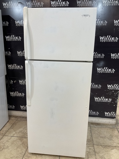 [101119] Whirlpool Used Refrigerator Top and Bottom 28x67 1/2” (White) 