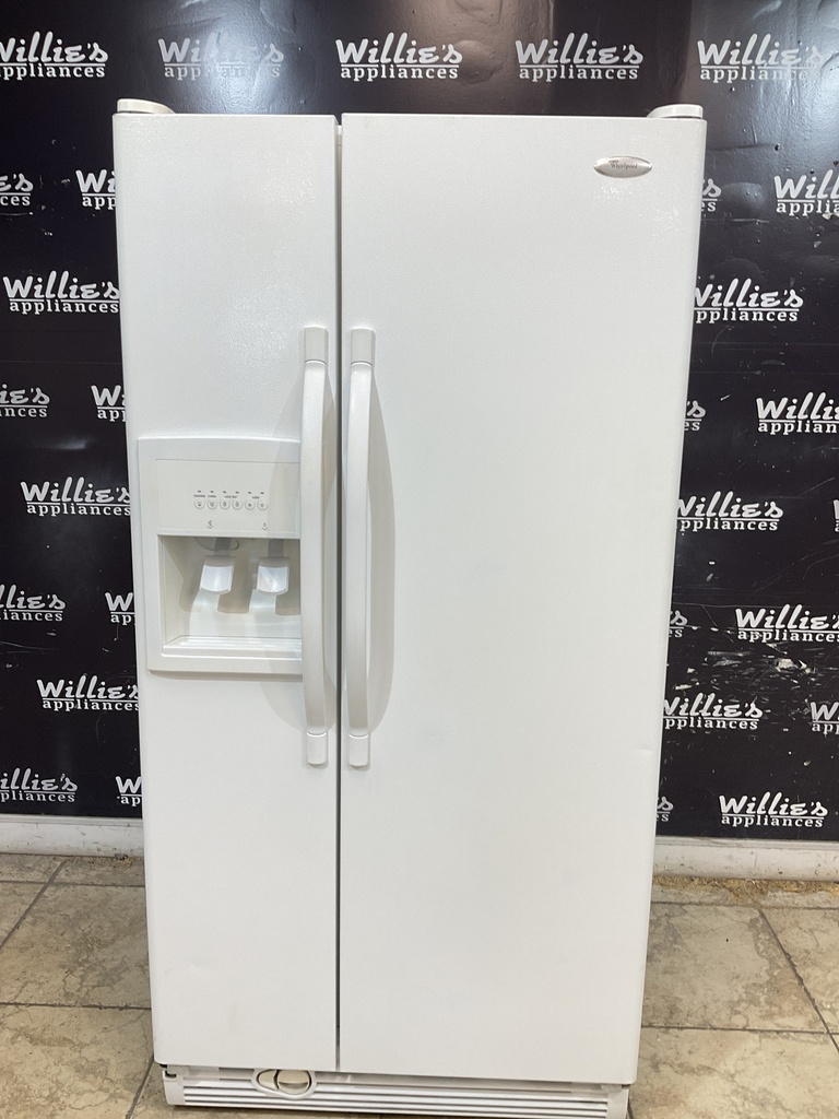 Whirlpool Used Refrigerator Side by Side 33x66 1/2” (White) 