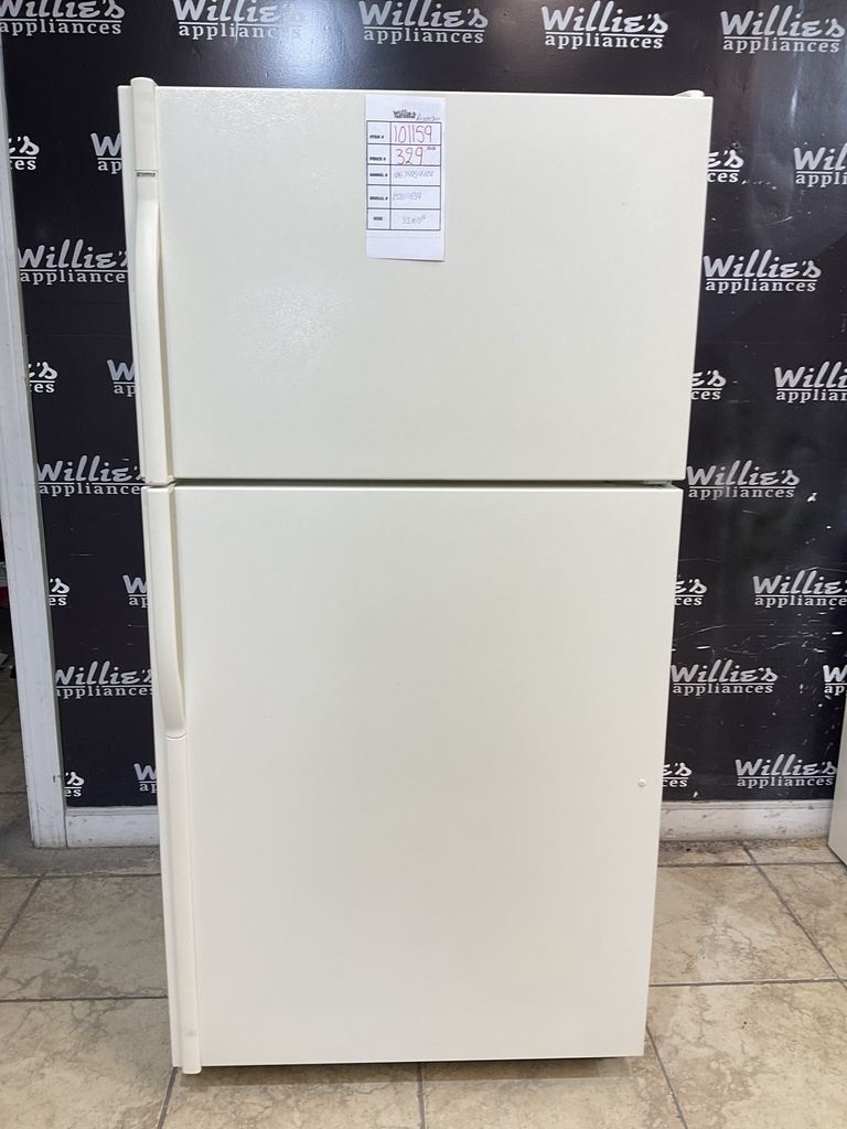 Kenmore Used Refrigerator Top and Bottom 33x665 1/2” (Bisque) 