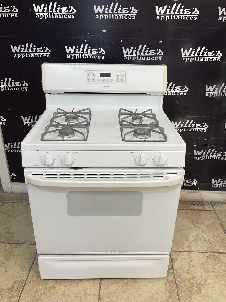 Hotpoint Used Natural Gas Stove 30inches (White) 