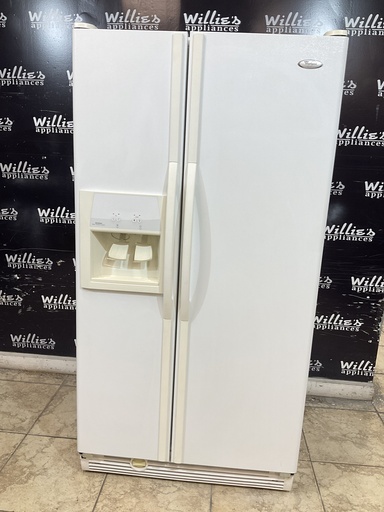 [101236] Whirlpool Used Refrigerator Side by Side 36x69 1/2” (White) 