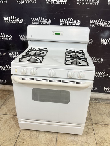 [101214] Ge Used Natural Gas Stove 30inches (White) 
