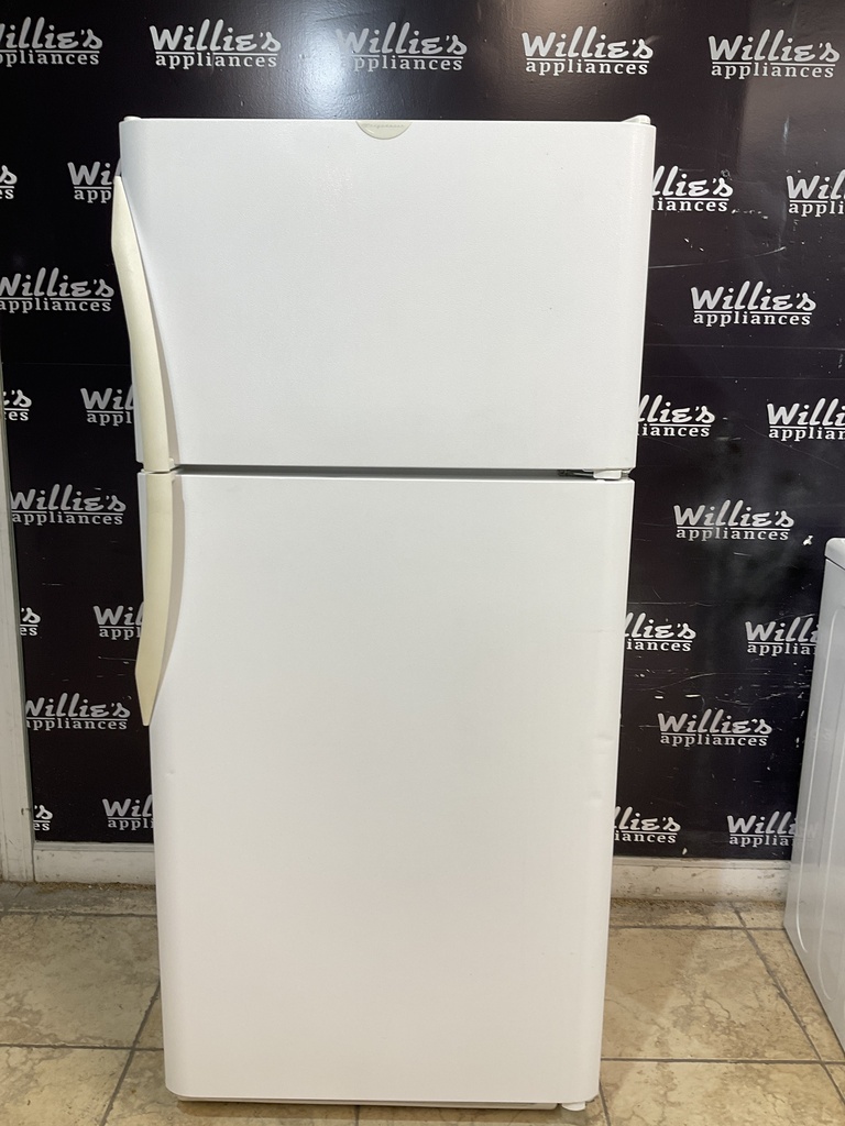 Frigidaire Used Refrigerator Top and Bottom 30x65 1/2” (White) 