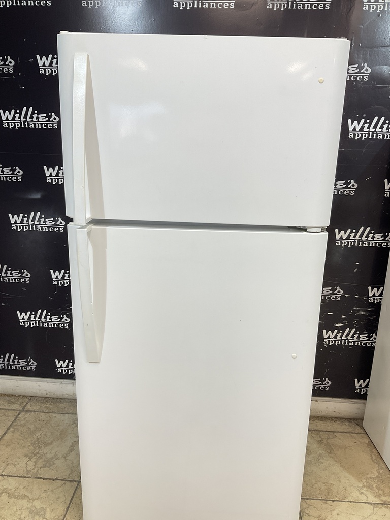Frigidaire Used Refrigerator Top and Bottom 30x65 1/2” (White) 
