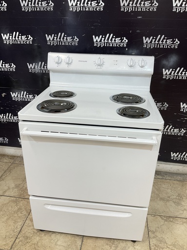 [101309] Frigidaire Used Electric Stove 220volts (40/50 AMP) 30inches {no cord} (White) 