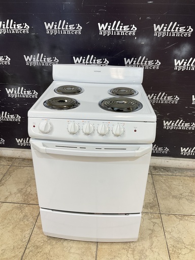 [101310] Hotpoint Used Electric Stove 220volts (40/50 AMP) 24inches {no cord} (White) 