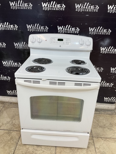[101322] Ge Used Electric Stove 220volts (40/50 AMP) 30inches {3 prong} (White) 