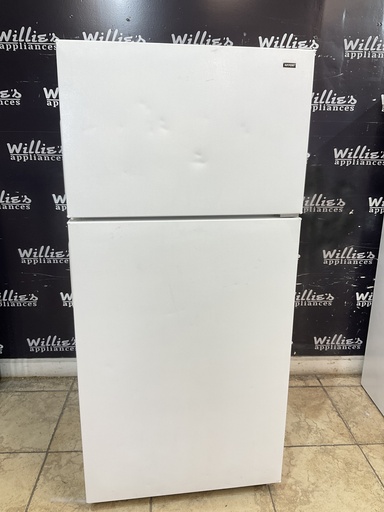[101328] Hotpoint Used Refrigerator Top and Bottom 28x61 1/2” (White) 