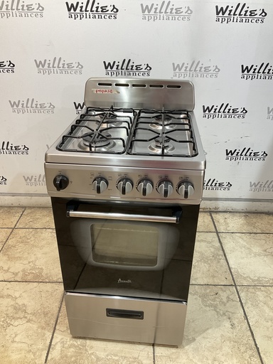 [101334] Avanti Used Gas Propane Stove 19 1/2” (Stainless Steel) 