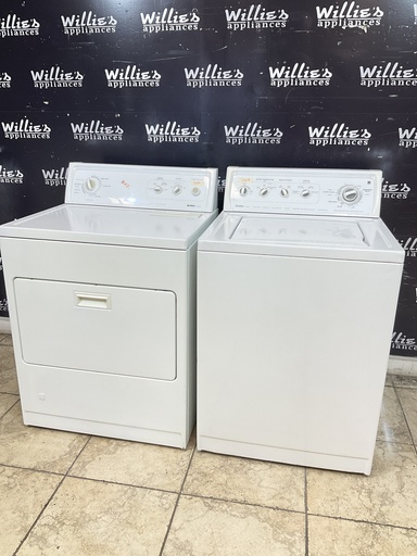 [101323] Kenmore Used Natural Gas Set Washer/Dryer 27/29inches (White) 