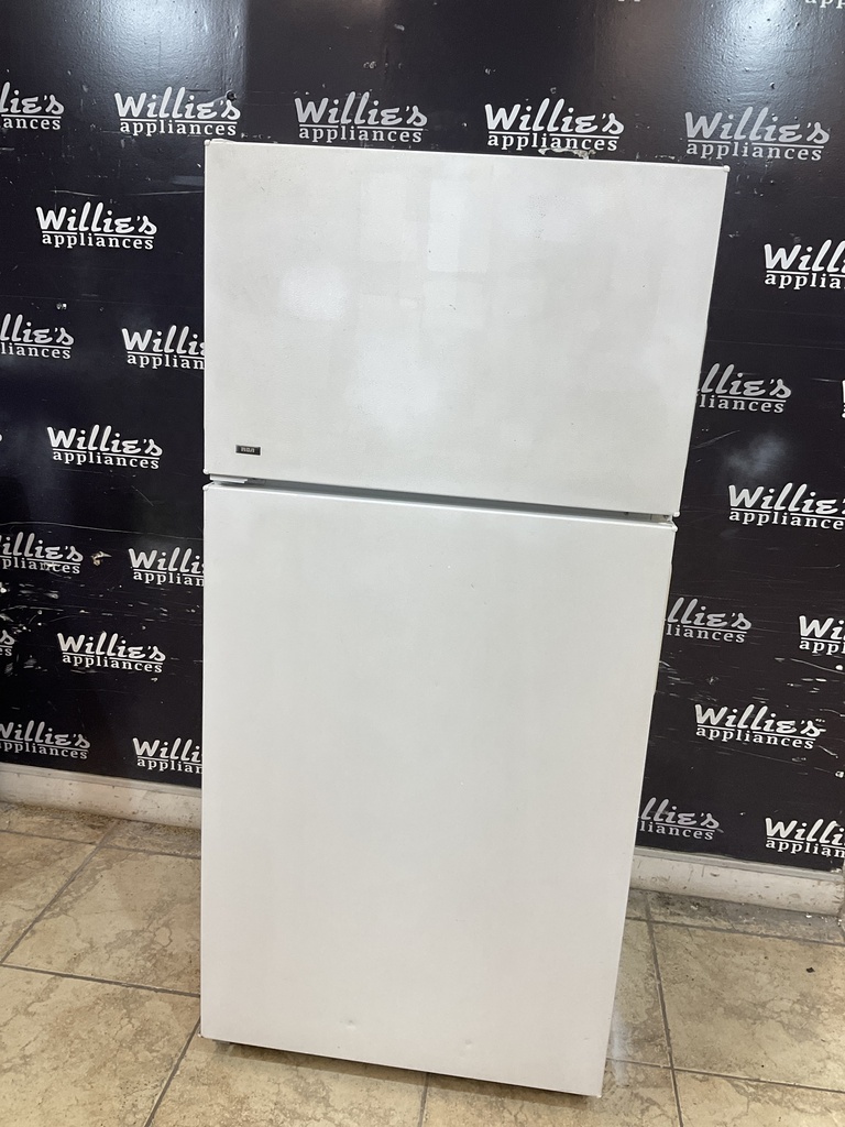 RCA Used Refrigerator Top and Bottom 28x61 1/2” (White) 