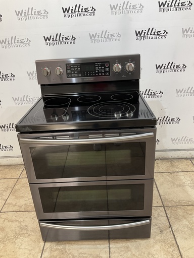 [101350] Samsung Used Electric Stove 220volts (40/50 AMP) 30inches {no cord} (Black Stainless Steel) 