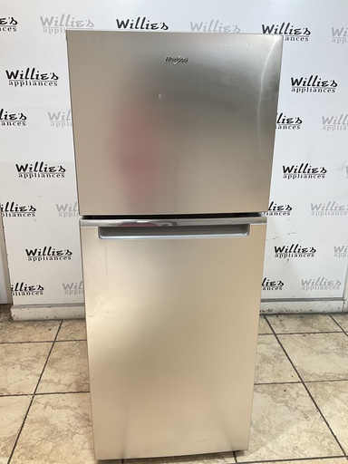 [101381] Whirlpool Used Refrigerator Top and Bottom 24x61 (Stainless Steel) 