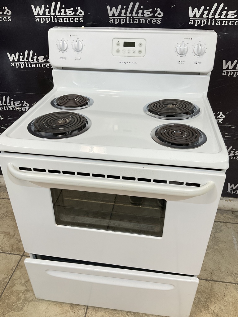 Frigidaire Used Electric Stove 220volts (40/50 AMP) 30inches {no cord} (White) 