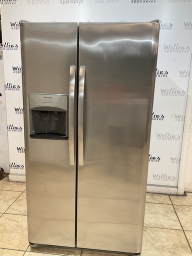 [101450] Frigidaire Used Refrigerator Side by Side 36 1/2” x 69” (Stainless Steel) 