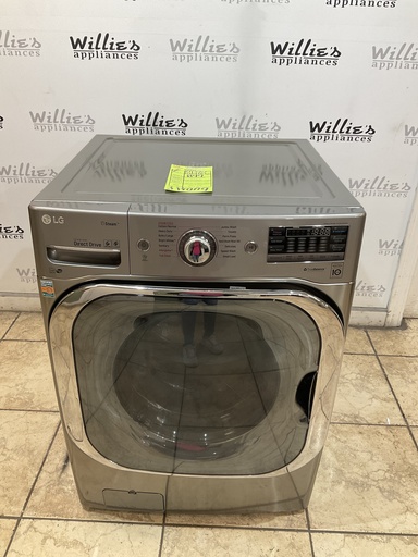 [101480] Lg Used Electric Set Washer/Dryer Front-load 29inches {3 prong} (Grey) 