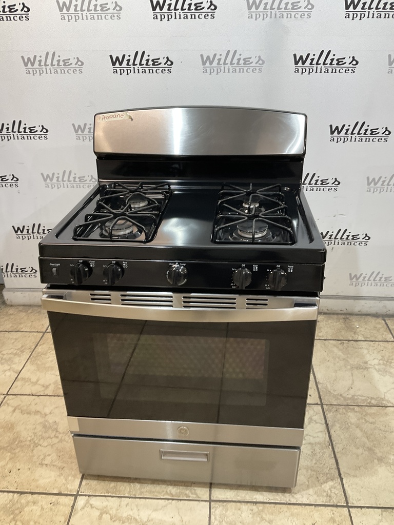 Ge Used Gas Propane Stove 30inches (Stainless Steel) 