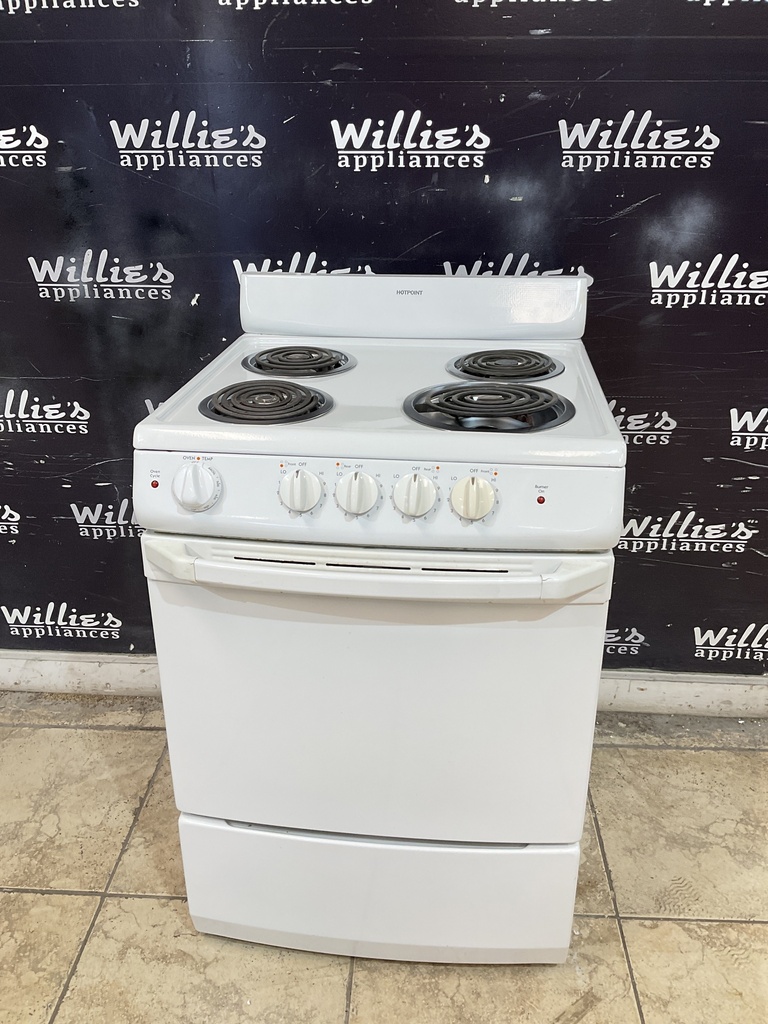 Hotpoint Used Electric Stove 220volts (40/50 AMP) 24inches {no cord} (White) 