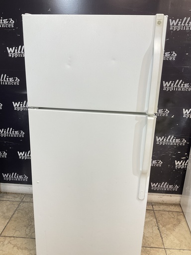 [101555] Ge Used Refrigerator Top and Bottom 28x64 1/2” (White) 