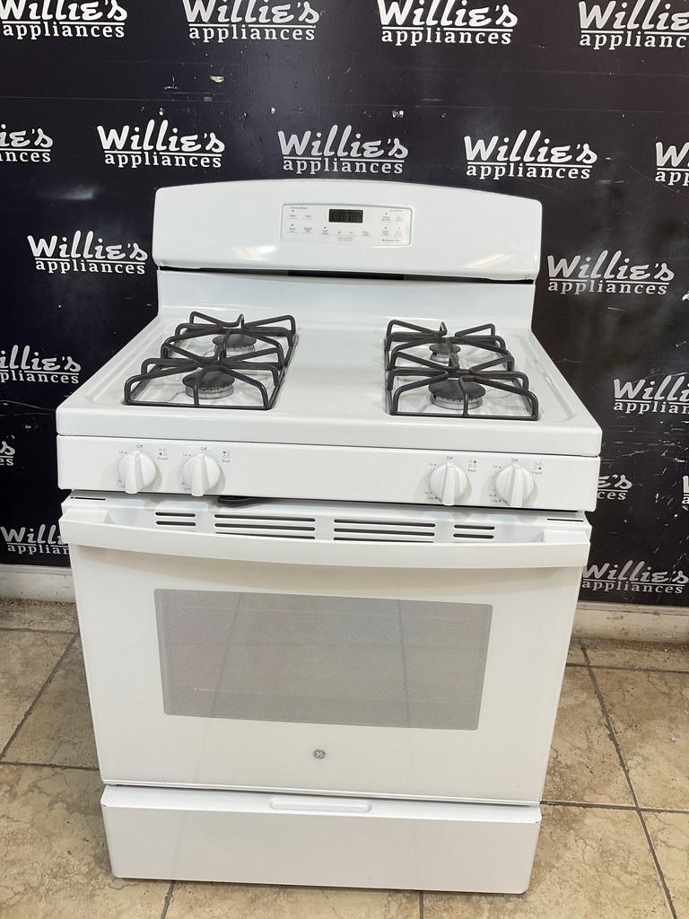 Ge Used Natural Gas Stove 30inches (White) 