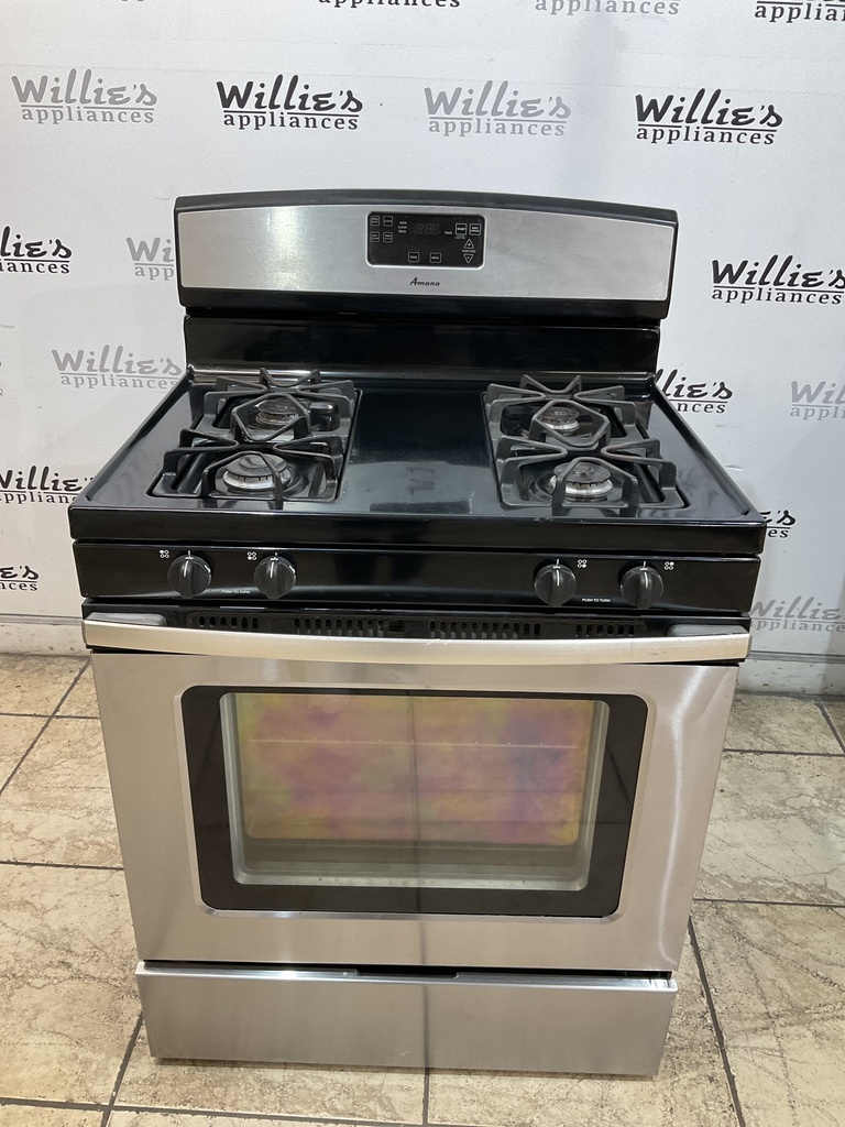 Amana Used Natural Gas Stove 30inches (Stainless Steel) 